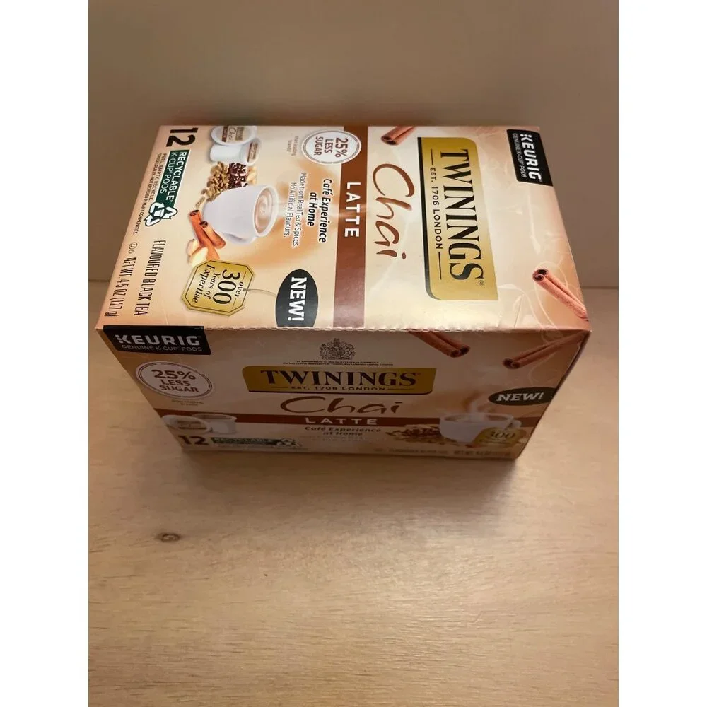 New 12ct Keurig Twinings Chai Latte K-Cup Pods 2 Available